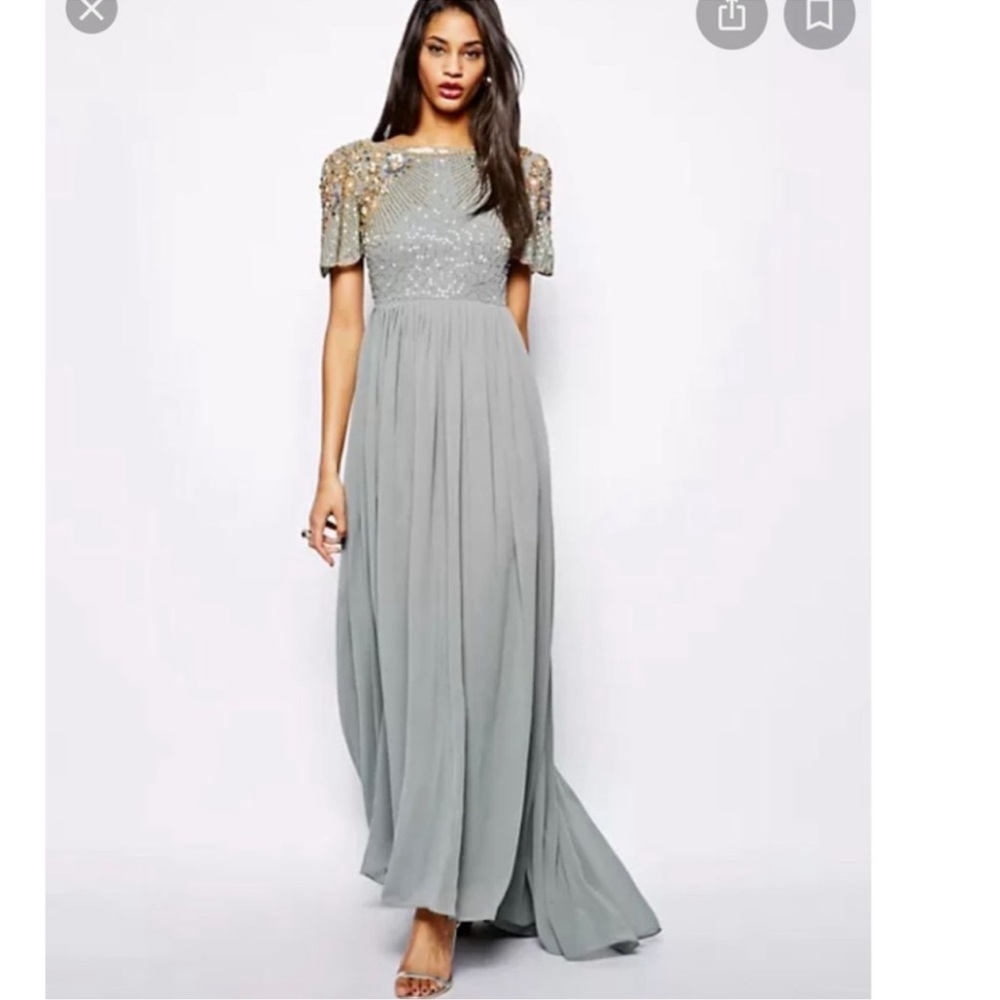Embellished Maxi Occassion Dress - Picture 3 of 17